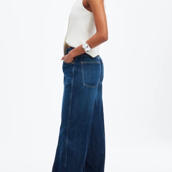 NWT Madewell Superwide-Leg Jeans: Softdrape Denim Edition in Ellsworth Wash 26 - Picture 4 of 10
